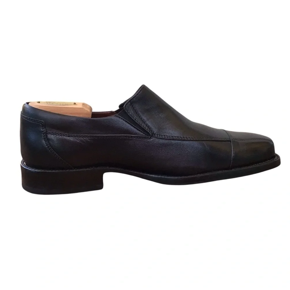 Johnston & Murphy Black Sheepskin Leather Loafers